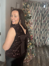 Jessie sparkle bow top