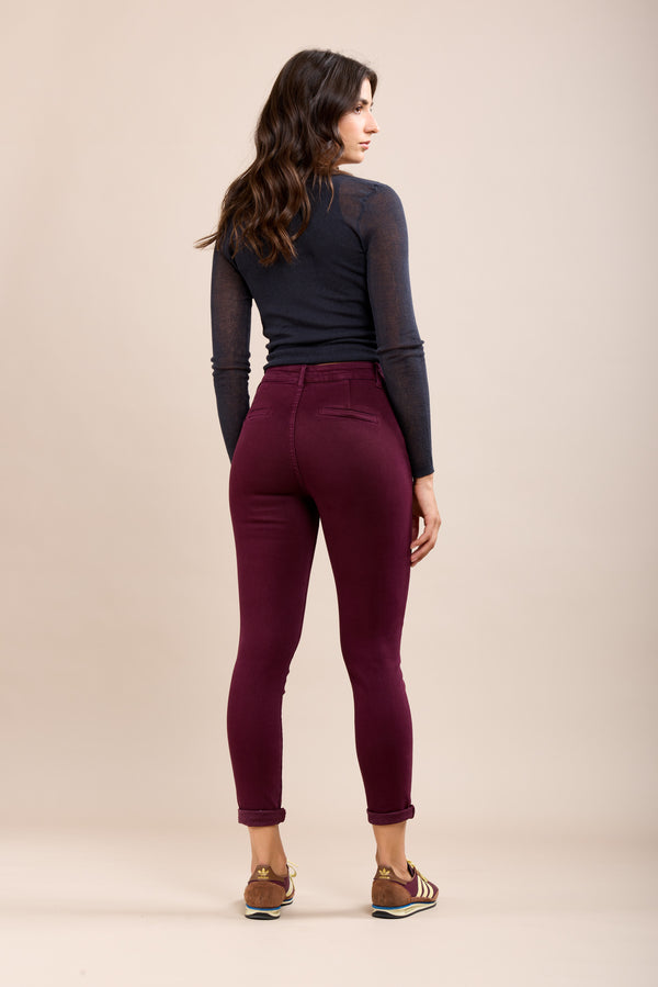 Tilly burgandy mom jeans