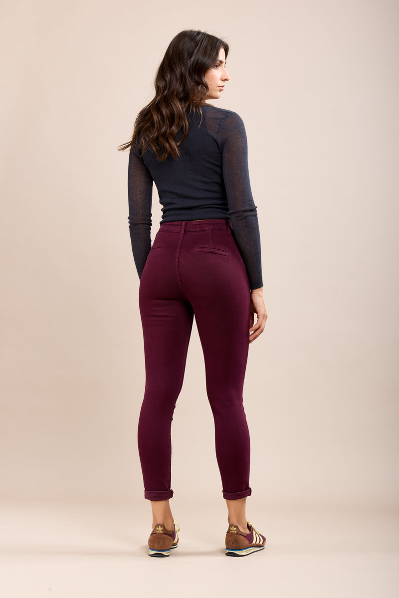 Tilly burgandy mom jeans