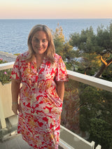 Bello dress red mix
