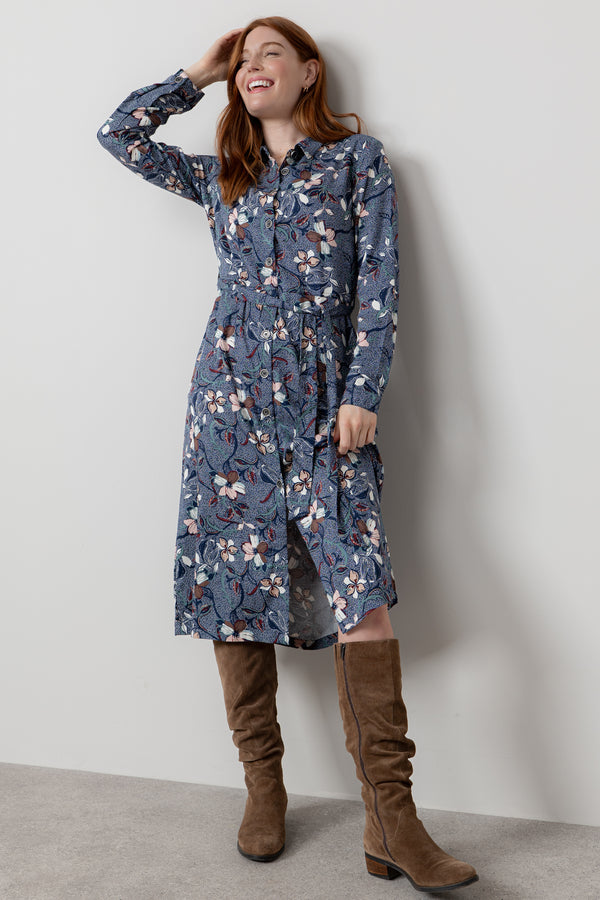 Anya midi shirt dress