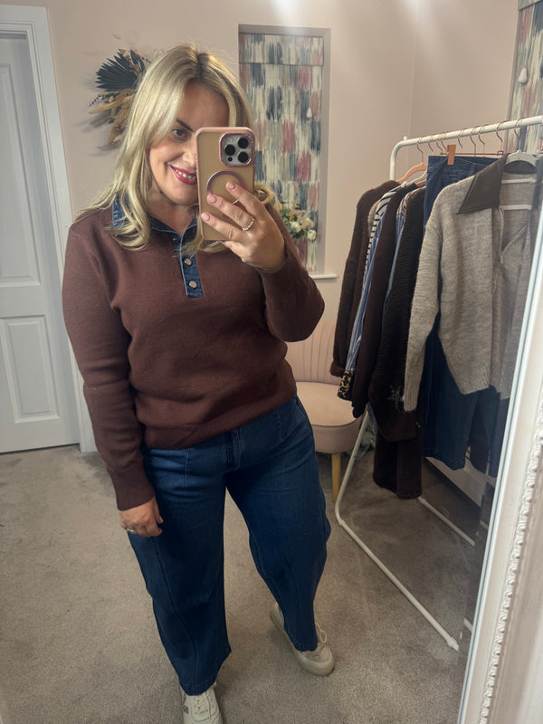 Charlie barrel leg denim trousers