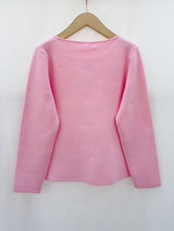 Khloe pink peplum knit