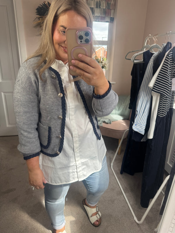 Millie grey cardi