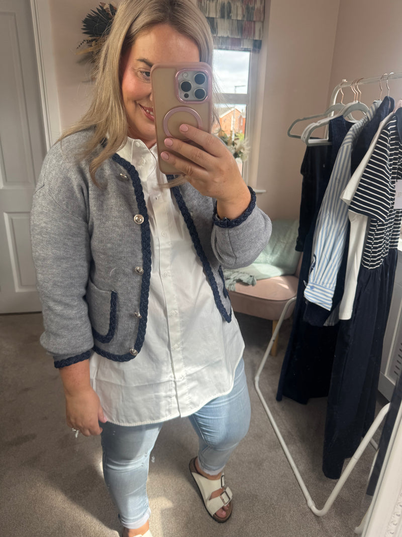 Millie grey cardi