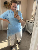 Jessie blue lace tee