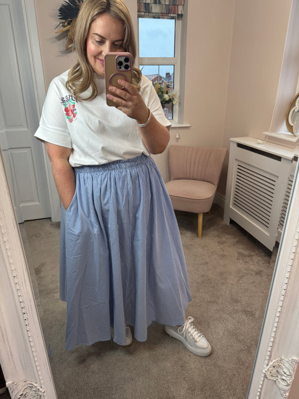 Jessie striped skirt
