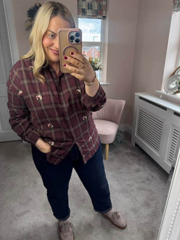 Khloe flannel shirt size small