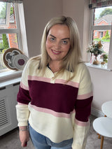 Jessie striped polo knit