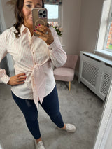 Sally rose striped blouse (M XL)