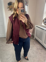Khloe burgandy gillet