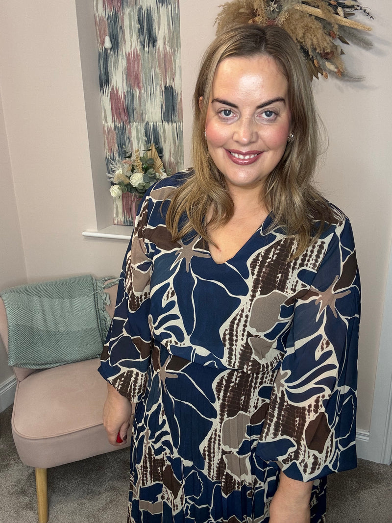 Latino dress navy mix