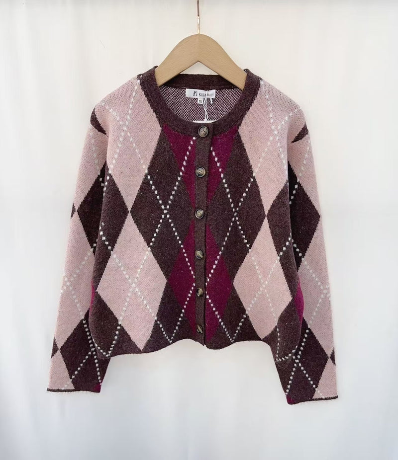 Khloe pink mix cardi  knit