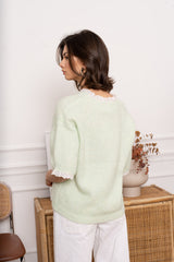 Khloe mint v neck