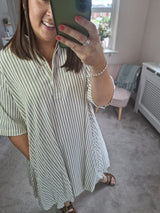 Jessie chocolate striped dress