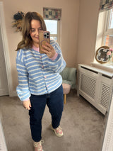 Khloe soft stripe cardi