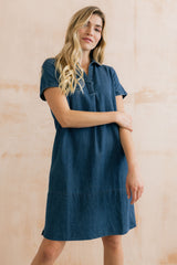 Lavender denim dress