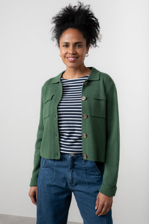 Chestnut knit jacket green