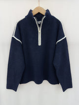 Khloe navy half zip