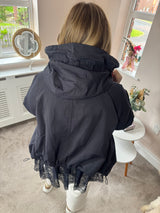 Jessie navy lace jacket