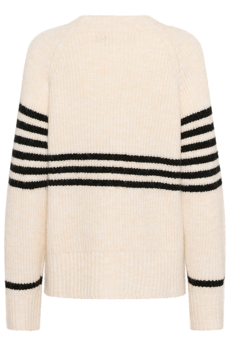 Victoria stripe pullover cream