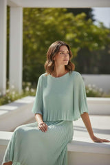 Sienna mint pleated dress