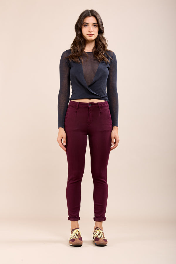 Tilly burgandy mom jeans