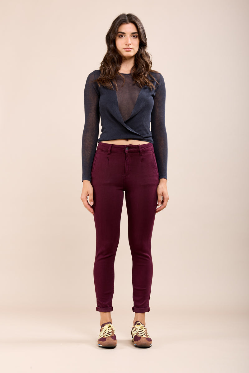 Tilly burgandy mom jeans