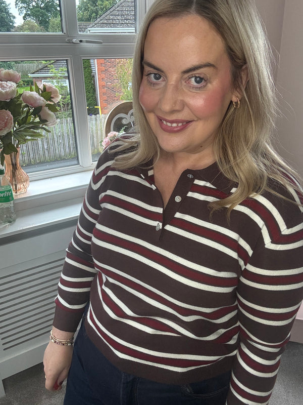 Charlie striped knit polo