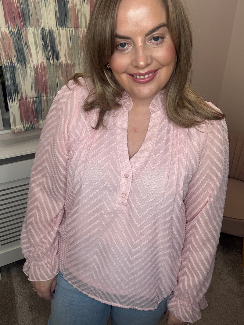 Khloe blush blouse