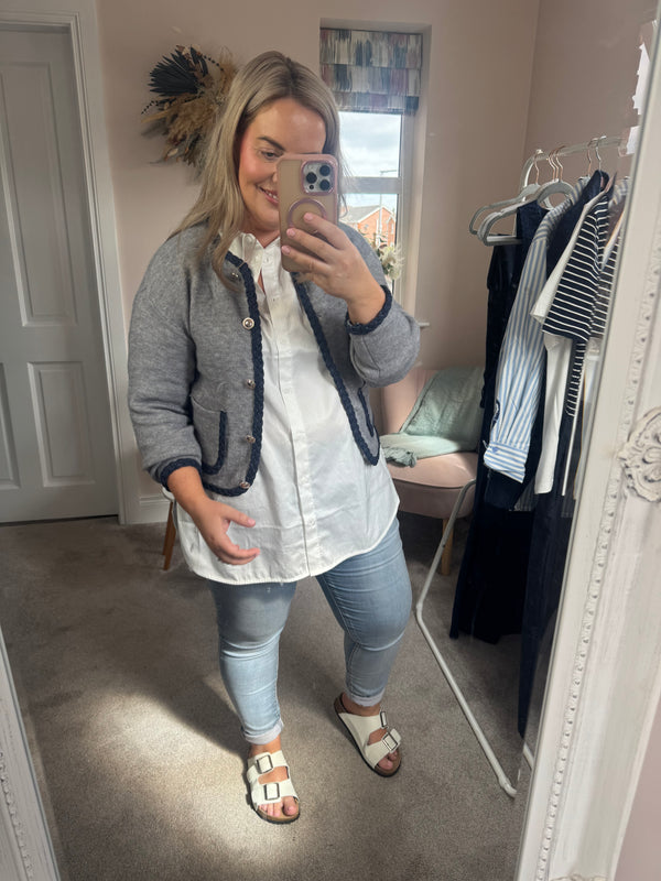 Millie grey cardi