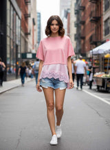 Sienna lace detail Tee