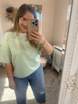 Jessie striped tee green