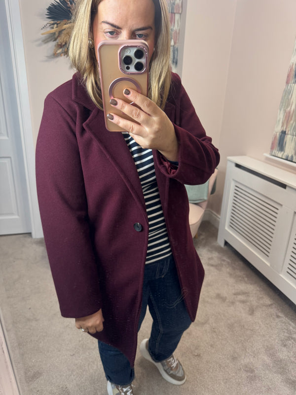 Star burgandy  coat