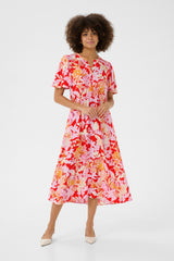 Bello dress red mix
