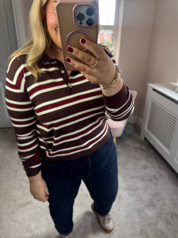 Charlie striped knit polo