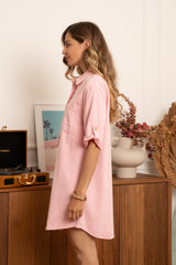 Khloe pink denim dress