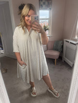 Jessie chocolate striped dress
