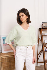 Khloe mint v neck