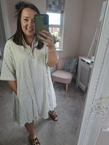 Jessie chocolate striped dress