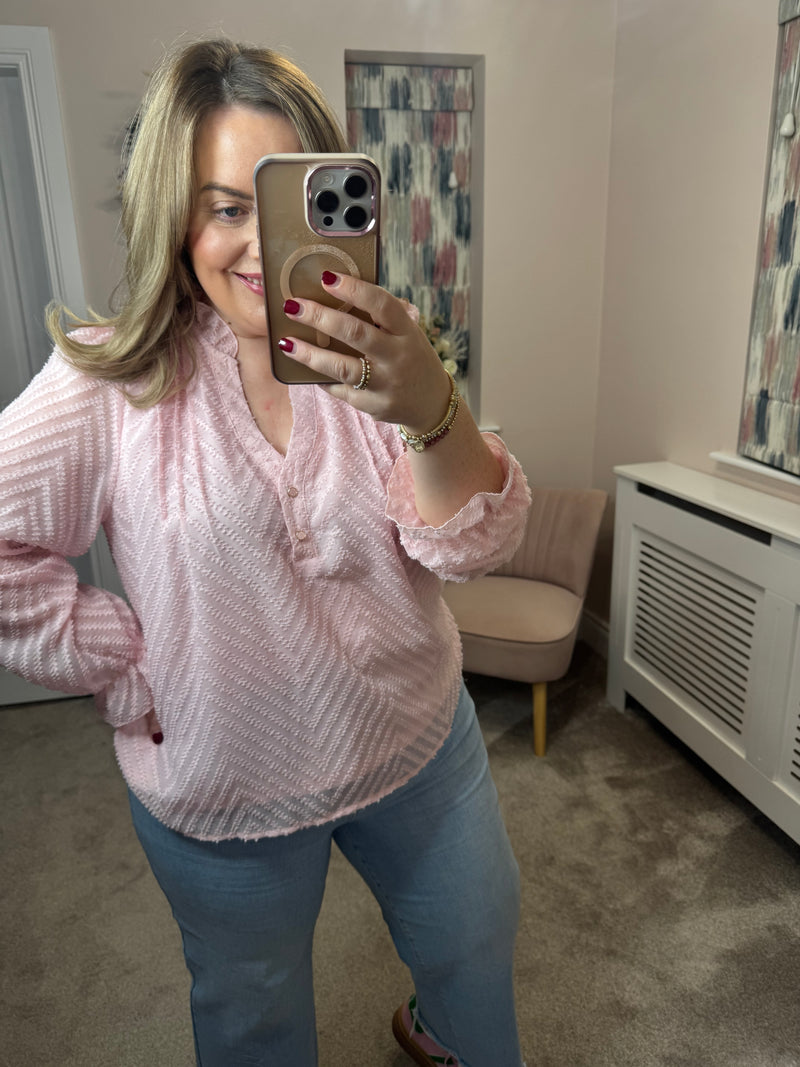 Khloe blush blouse