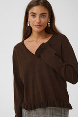 Clare Vneck brown