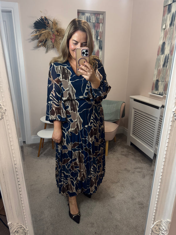 Latino dress navy mix