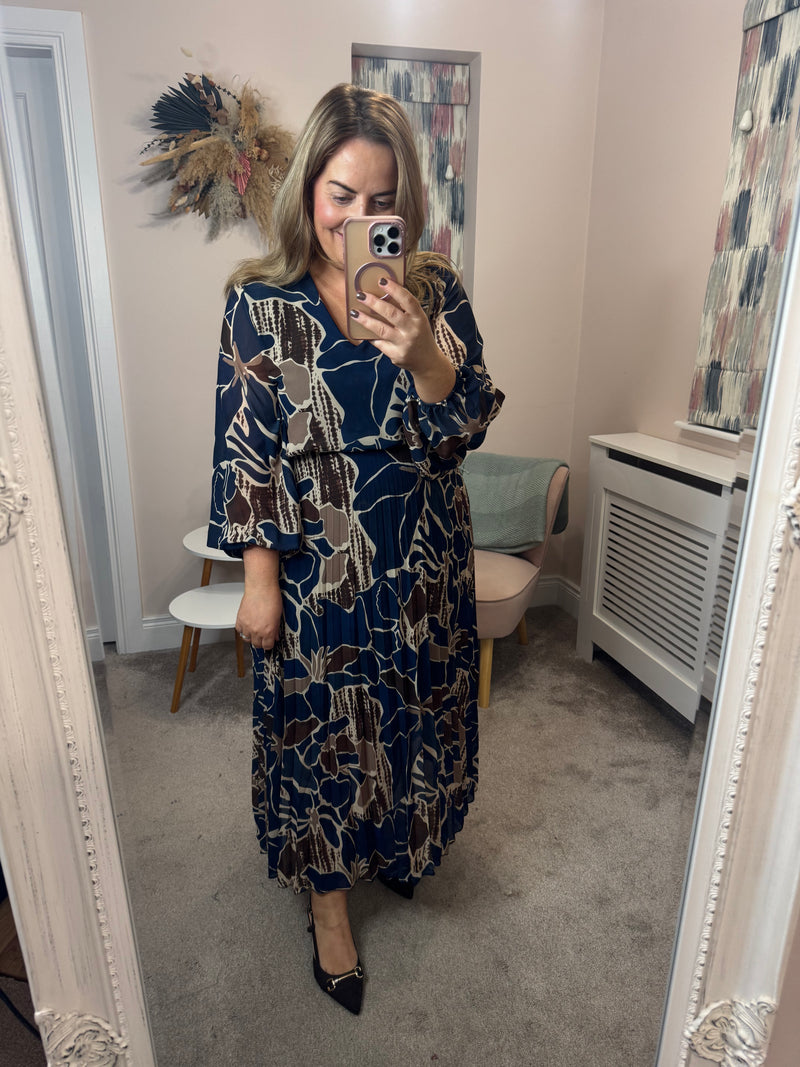 Latino dress navy mix