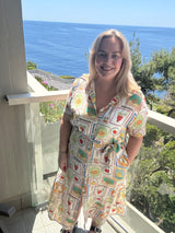 Jessie fruit print shirt dress
