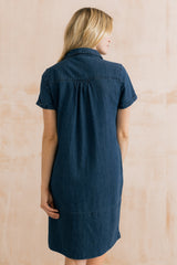 Lavender denim dress